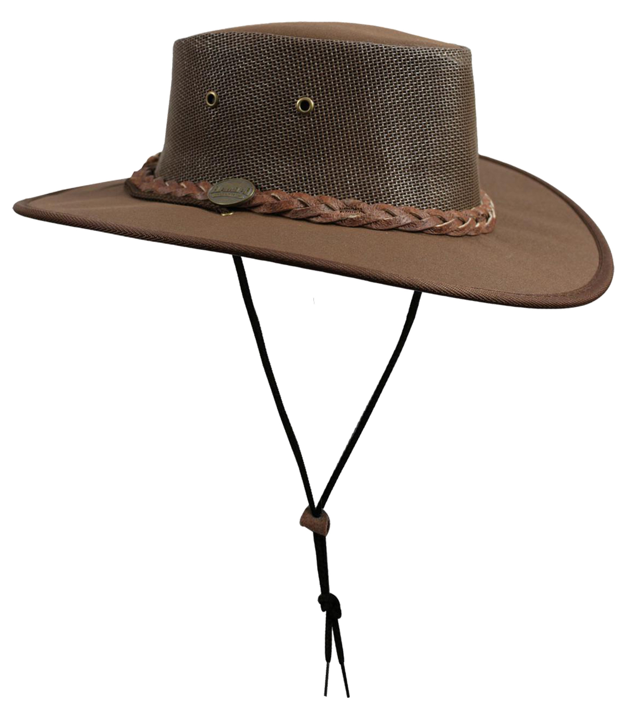 Barmah Canvas Drover Cooler Hat with Chin Cord 