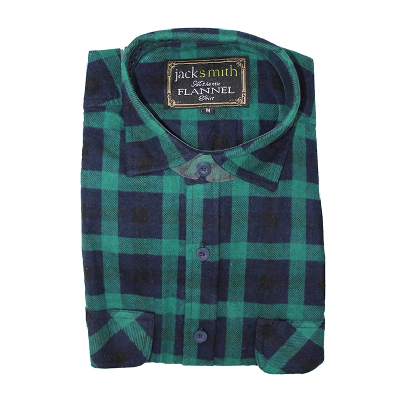 Half Button Pure Cotton Flannelette Shirt by JACKSMITH - Picture 9 of 12
