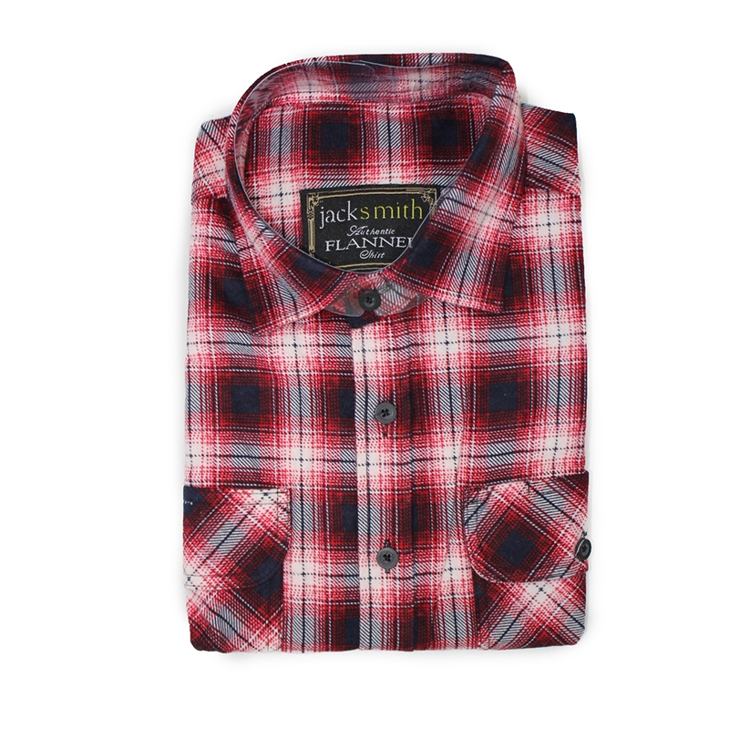 Half Button Pure Cotton Flannelette Shirt by JACKSMITH - Picture 10 of 12