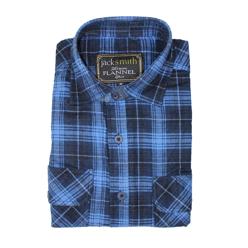 Half Button Pure Cotton Flannelette Shirt by JACKSMITH - Picture 4 of 12