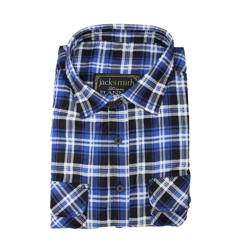 Half Button Pure Cotton Flannelette Shirt by JACKSMITH - Picture 11 of 12